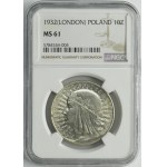 Głowa Kobiety, 10 złotych Londyn 1932 - NGC MS61