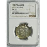 Piłsudski, 5 złotych 1936 - NGC MS61