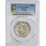 Piłsudski, 5 złotych 1934 - PCGS MS62