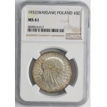 Głowa Kobiety, 10 złotych Warszawa 1932 - NGC MS61