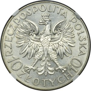 Traugutt, 10 złotych 1933 - NGC MS62
