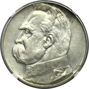 Piłsudski Strzelecki, 10 złotych 1934 - NGC MS61
