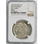 Piłsudski Strzelecki, 10 złotych 1934 - NGC MS61
