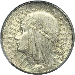 Głowa Kobiety, 5 złotych Warszawa 1934 - PCGS MS61