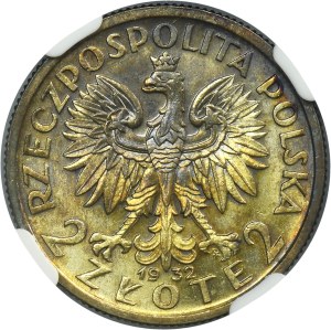 Głowa Kobiety, 2 złote 1932 - NGC MS62