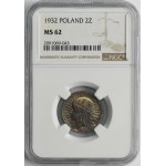 Głowa Kobiety, 2 złote 1932 - NGC MS62