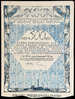 Zakłady Przędzalniczo-Tkackie w Krośnie S.A., 500 mkp 1921, Emisja I