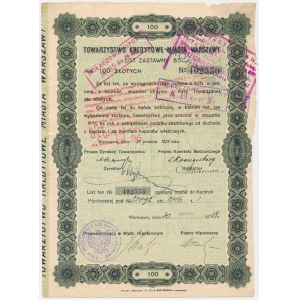 TKM Warszawa, 8%/5% list zastawny, 100 zł