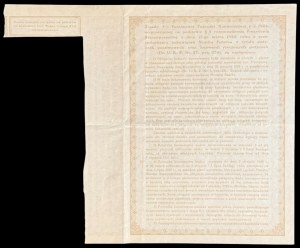 5% State Conversion Loan 1924, PLN 10 bond with a fragment of the original coupon sheet