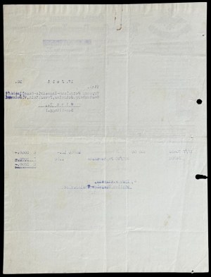 Cementfabrik Szczakowa - invoice 1918.