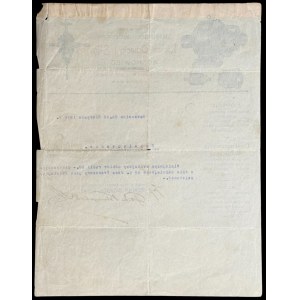 Fabryka Elektromechaniczna Roman Ochocki i S-ka, Sosnowice - pokwitowanie 1916 r.