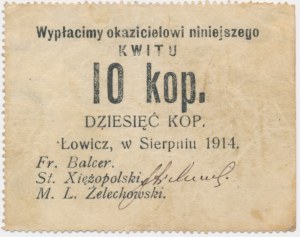 Łowicz, 10 kopiejek 1914