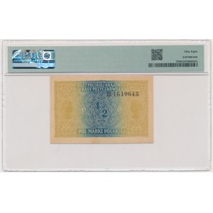 1/2 marki 1916 - Generał - PMG 58