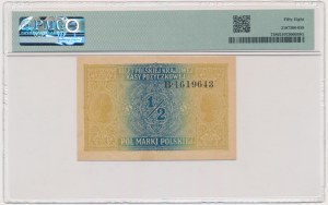 1/2 marki 1916 - Generał - PMG 58