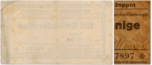 Sopot, Sparkasse der Stadt, 105 Goldpfennige 1923 - non effacé