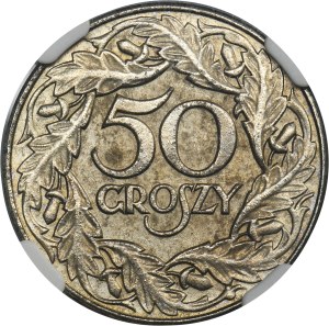 General Government, 50 pennies 1938 - NGC MS61 - GELAZO