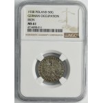 Generalna Gubernia, 50 groszy 1938 - NGC MS61 - ŻELAZO