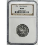 1 złoty 1929 - NGC MS63
