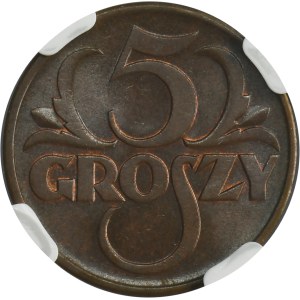 5 groszy 1937 - NGC MS66 BN