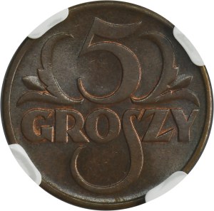 5 groszy 1937 - NGC MS66 BN