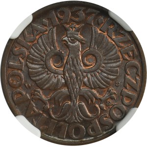 5 groszy 1937 - NGC MS66 BN