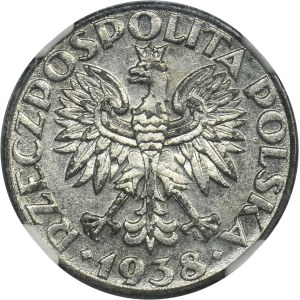 Generalna Gubernia, 50 groszy 1938 - NGC MS62 - niklowane