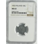 German Occupation, 10 groschen 1923 - NGC MS63