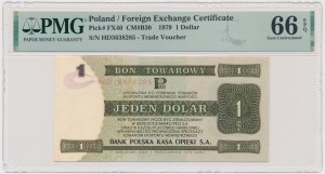 Pewex, 1 dolar 1979 - HD - PMG 66 EPQ