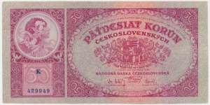 Czecholovakia, 50 Korun 1929 - K -