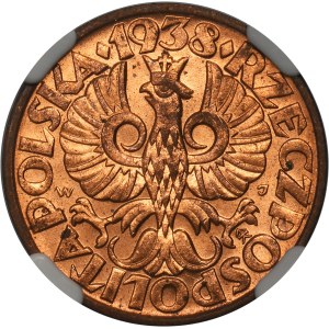 5 groszy 1938 - NGC MS63 RD