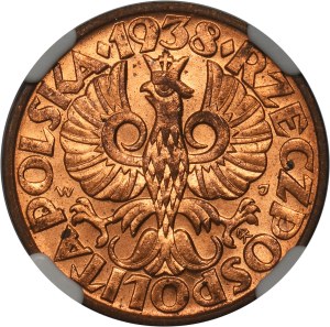 5 groszy 1938 - NGC MS63 RD