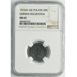 German Occupation, 20 groschen 1923 - NGC MS63
