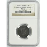 Królestwo Polskie, 20 fenigów 1918 - NGC MS62