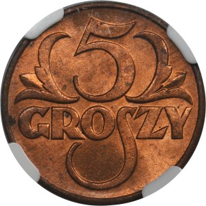 5 groszy 1938 - NGC MS64 RB