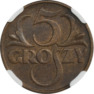 5 groszy 1935 - NGC MS62 BN