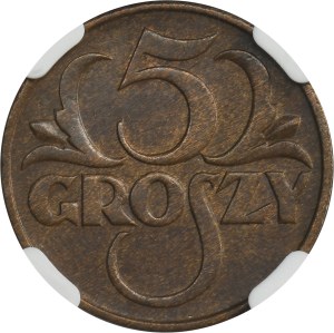 5 groszy 1935 - NGC MS62 BN