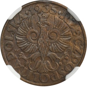 5 groszy 1935 - NGC MS62 BN