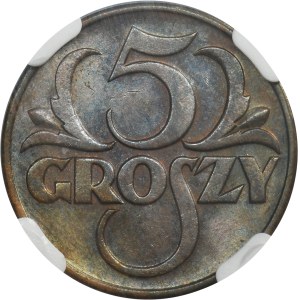 5 groszy 1936 - NGC MS64 BN