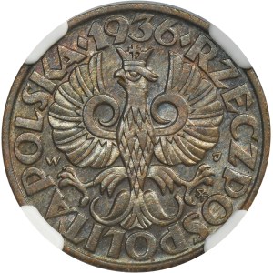 5 groszy 1936 - NGC MS64 BN