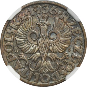 5 pennies 1936 - NGC MS64 BN