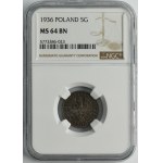 5 groszy 1936 - NGC MS64 BN