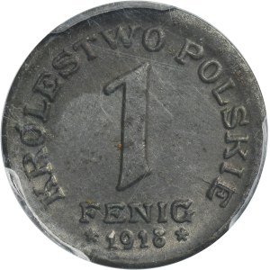 Królestwo Polskie, 1 fenig 1918 - PCGS MS62