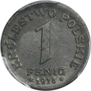 Polish Kingdom, 1 pfennig 1918 - PCGS MS62