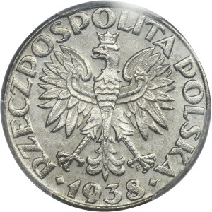 German Occupation, 50 groschen 1938 - PCGS MS62 - nickel