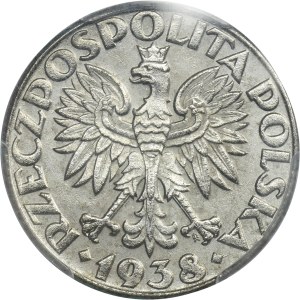 German Occupation, 50 groschen 1938 - PCGS MS62 - nickel