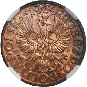 5 groszy 1939 - NGC MS65 RB