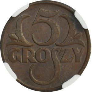 5 groszy 1928 - NGC MS62 BN