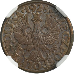 5 groszy 1928 - NGC MS62 BN