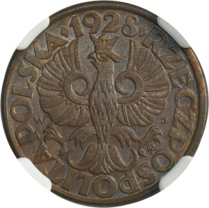 5 groszy 1928 - NGC MS62 BN