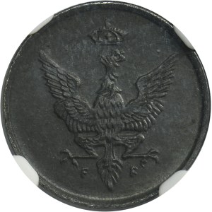 Królestwo Polskie, 1 fenig 1918 - NGC MS65